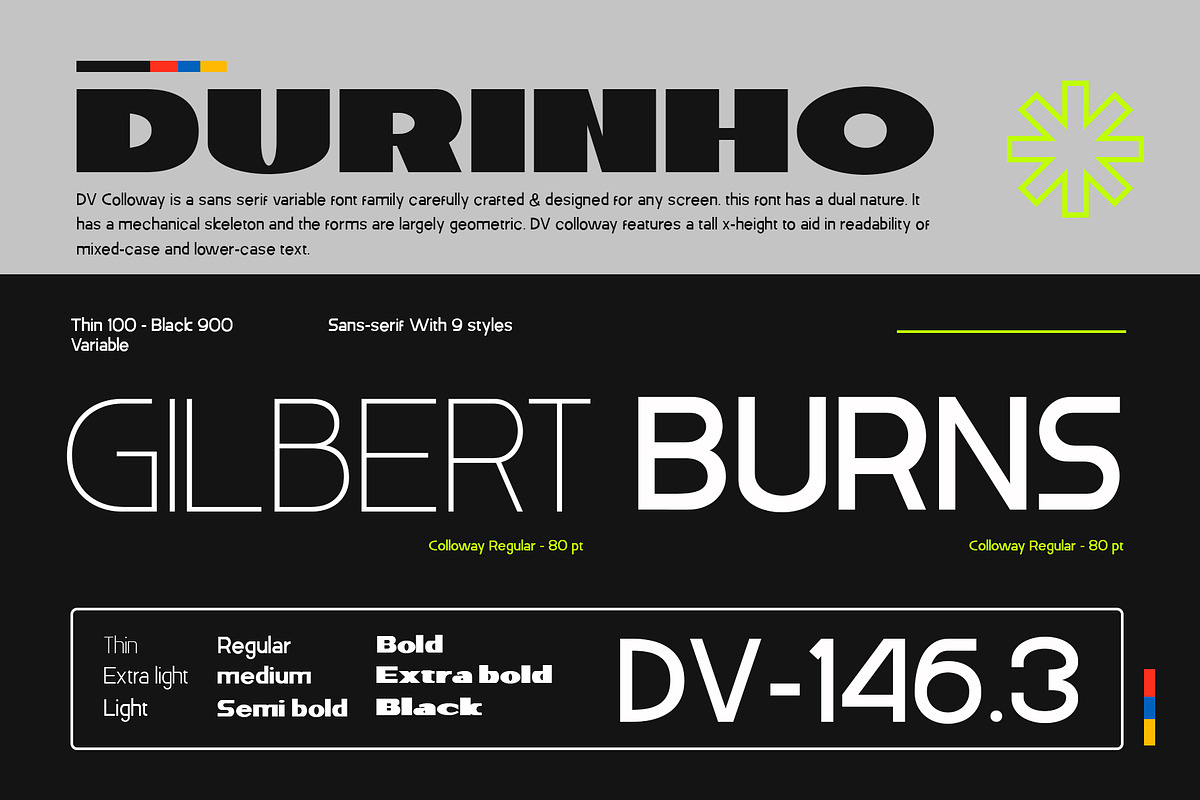 DV Colloway, a Sans Serif Font by Damelev (Photo 13 of 14)