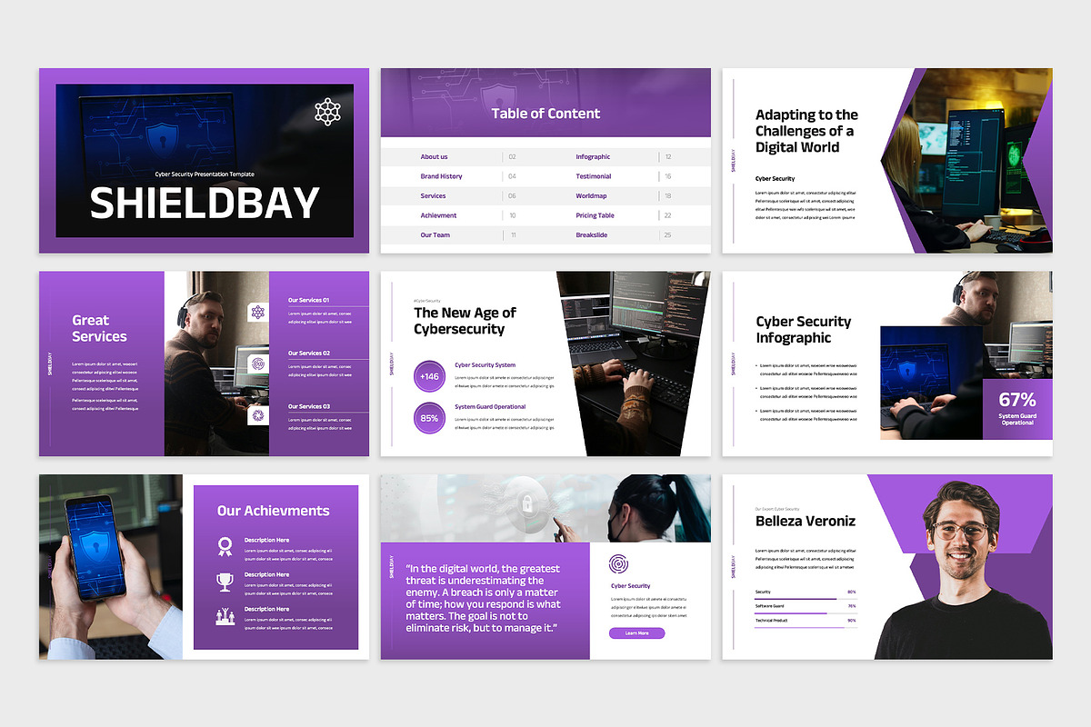 SHIELDBAY - Cyber Security PPT, a Presentation Template by rgbryand (Photo 2 of 7)