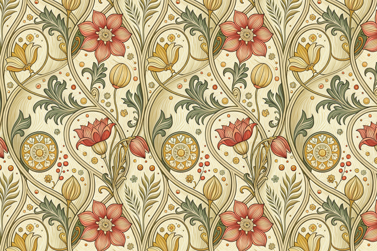 Art Nouveau Seamless Pattern Set, a Pattern Graphic by Designs by Helen Trupak (Photo 6 of 8)