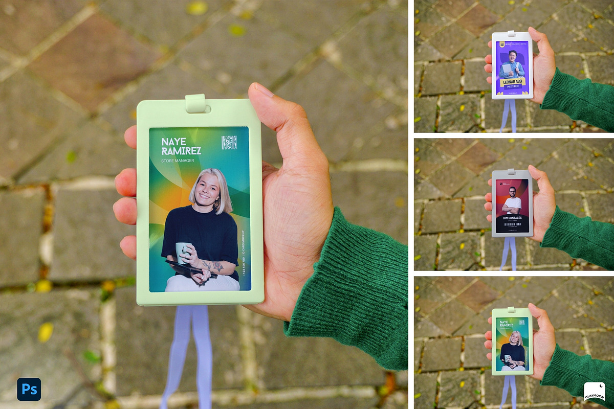 Realistic Photo ID Card Mockup, a Product Mockup by Claymoon Lab (Photo 1 of 6)