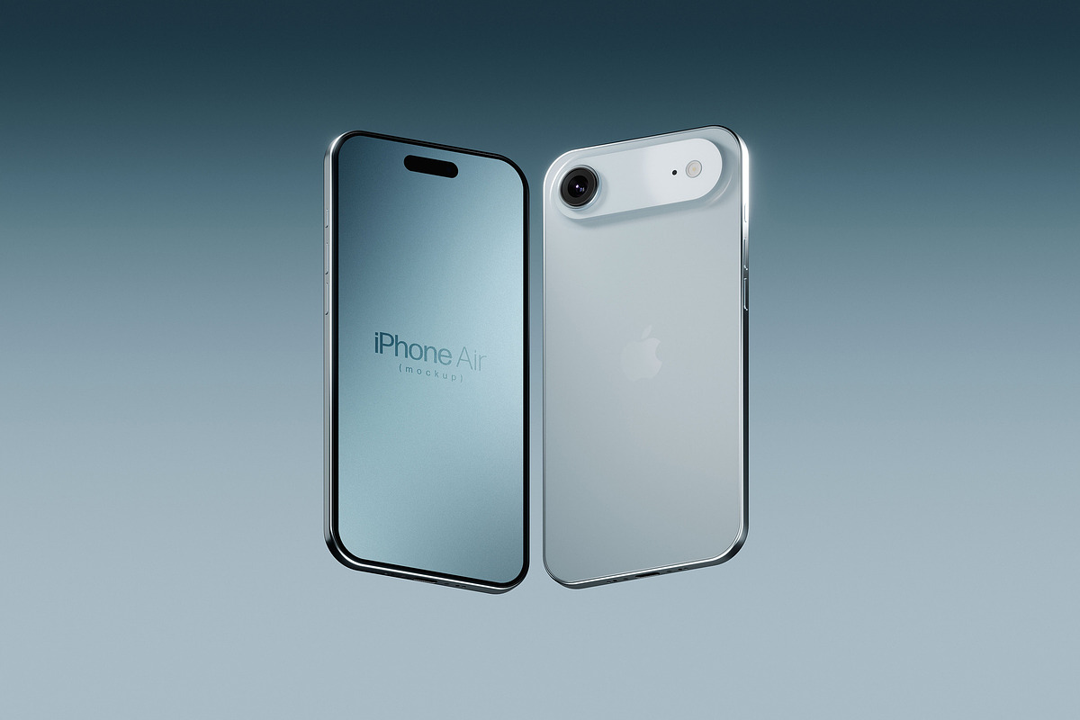iPhone Air Mockup, an iPhone Mockup by Design Squad (Photo 1 of 4)