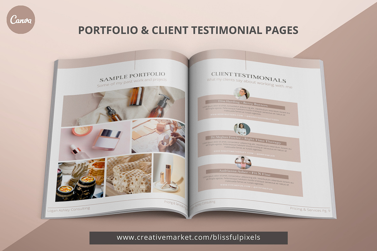 Pricing Guide & Info Template, a Brochure Template by Blissful Pixels (Photo 3 of 4)