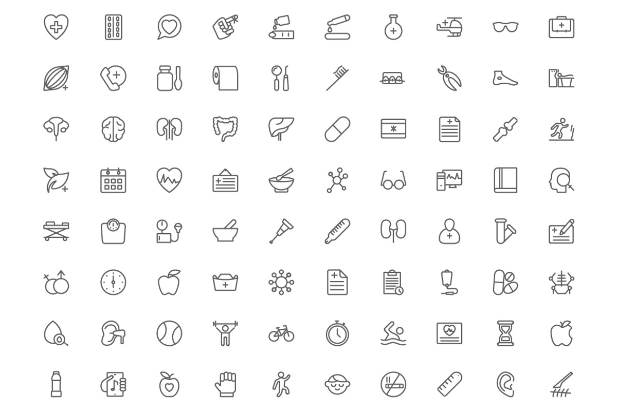 300 Medical Line Icons, an Outline Icon by Vectors Market (Photo 2 of 4)