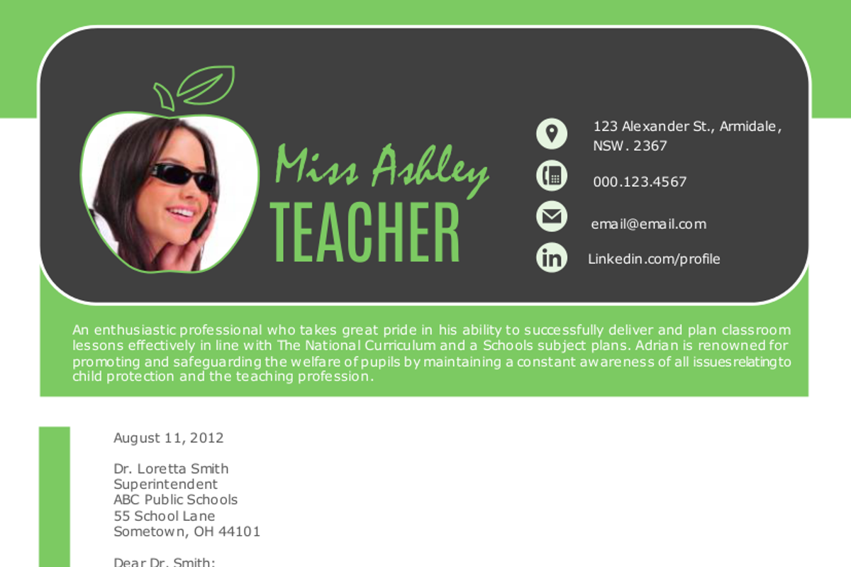 3 in 1 modern Word teacher resume, a Resume Template by Inkpower (Photo 2 of 5)