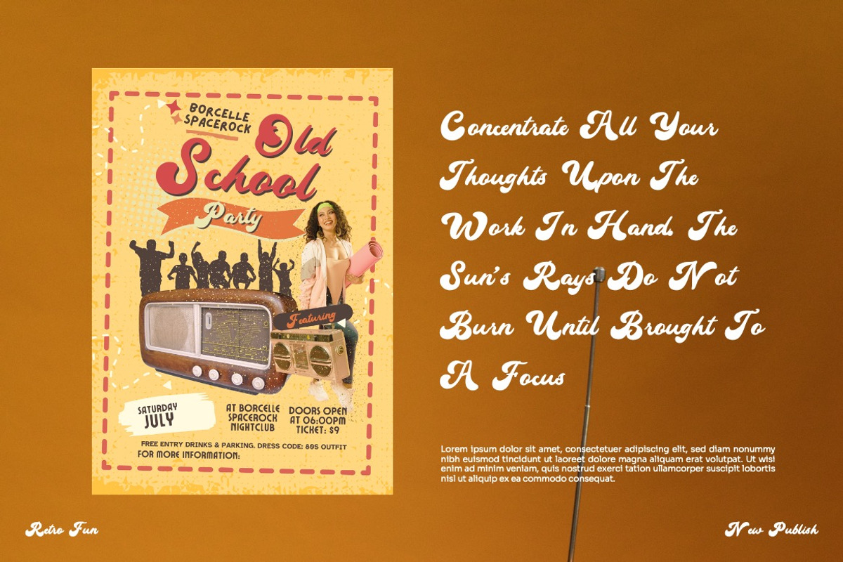 Gouffas - Retro Fun Font, a Handwritten Font by Dhabee (Photo 10 of 16)