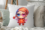 4th of July Cute Chibi Girl Gnome Su, a Seasonal Illustration by RobertsArt (Thumbnail 3 of 7)