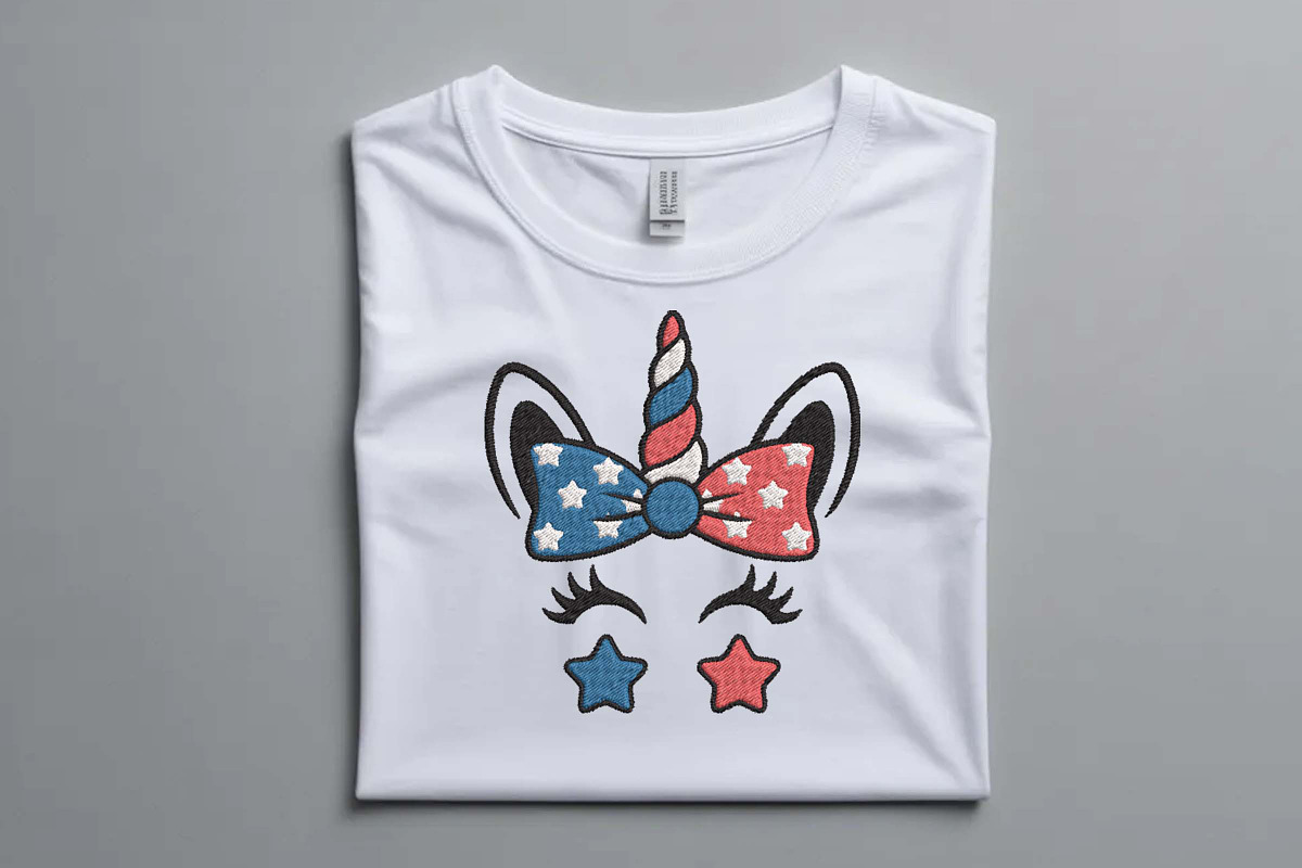 USA Flag Unicorn Face Embroidery, an Illustration by Purpose Ekbal (Photo 3 of 3)