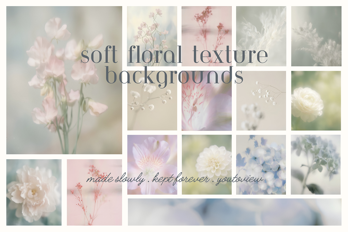 Soft Floral Texture Backgrounds, a Background Graphic by youtoview (Photo 10 of 19)