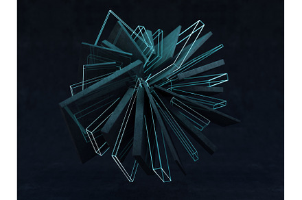 Futuristic shape. Computer generated, an Abstract Photo by 3D Graphics Shop
