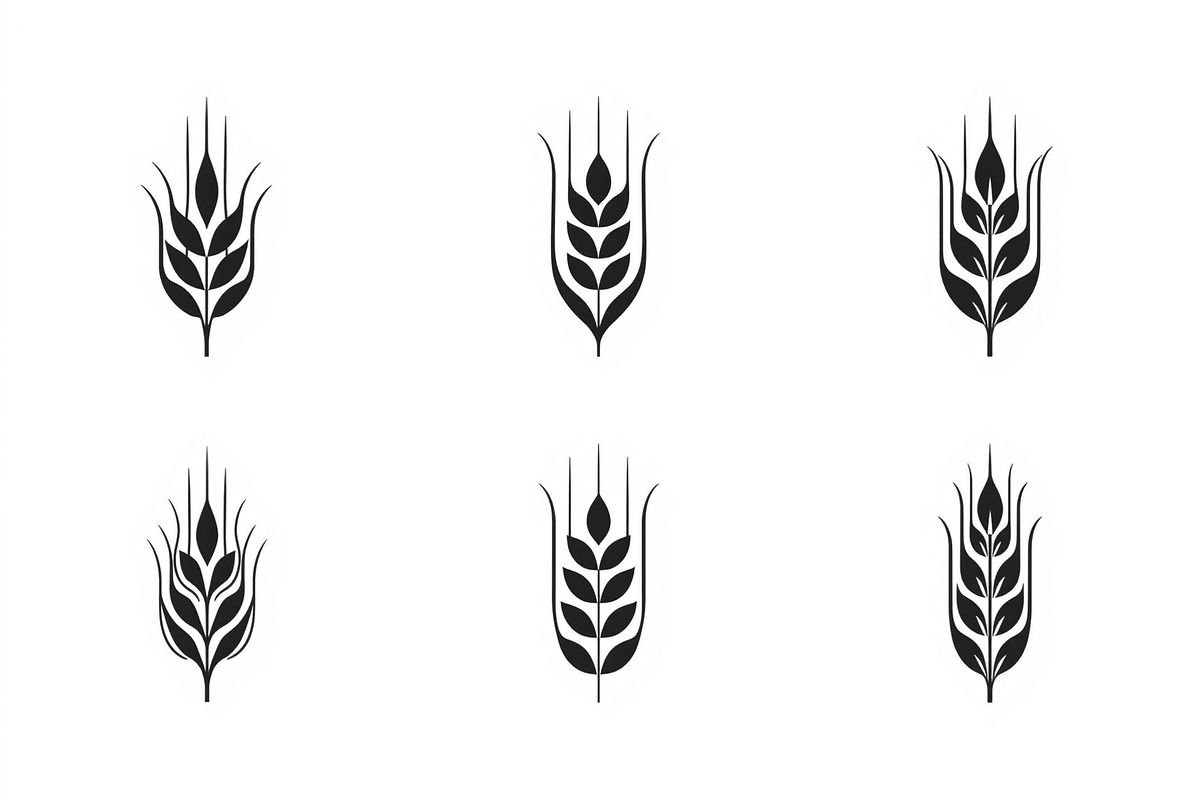 Rustic Wheat Silhouette Design, an Illustration by hafijul (Photo 9 of 9)