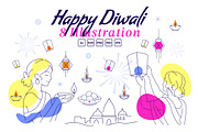 8 Diwali Vector Illustration, a Seasonal Illustration by denayunebgt (Thumbnail 1 of 4)