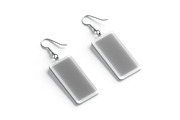 Black Rectangle Earrings 3D Model, an Object 3D Model by rebrandy (Thumbnail 8 of 9)
