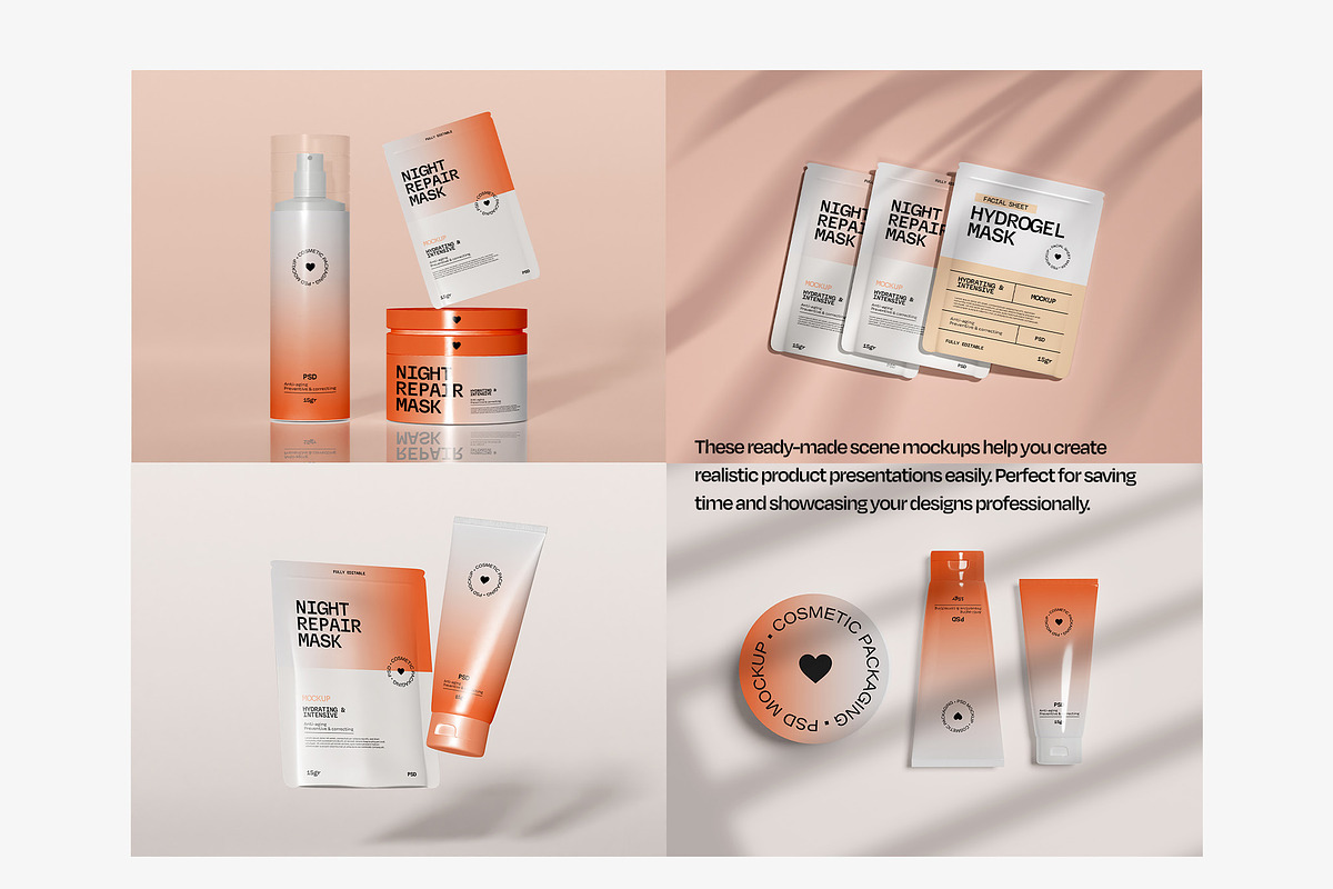 Skincare Cosmetic Box Mockup Set, a Packaging Mockup by Mego-studio (Photo 5 of 8)