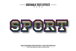 Sport 3D Editabel Text Effect