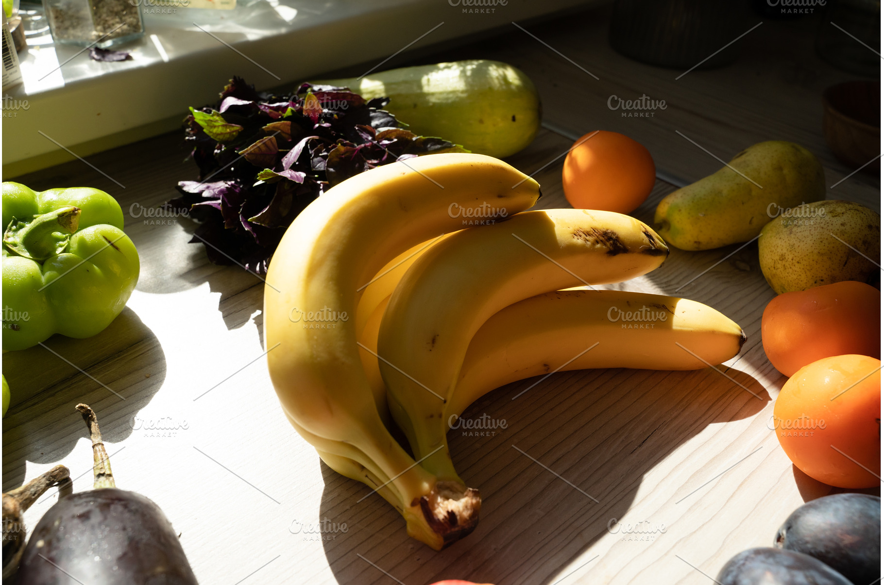 Fresh fruits at the kitchen for, a Food & Drink Photo by oksix