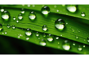 patterns green water droplets ai, a Nature Photo by pikepicture