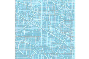 City map pattern, streets and roads, a Decorative Illustration by Vector Tradition