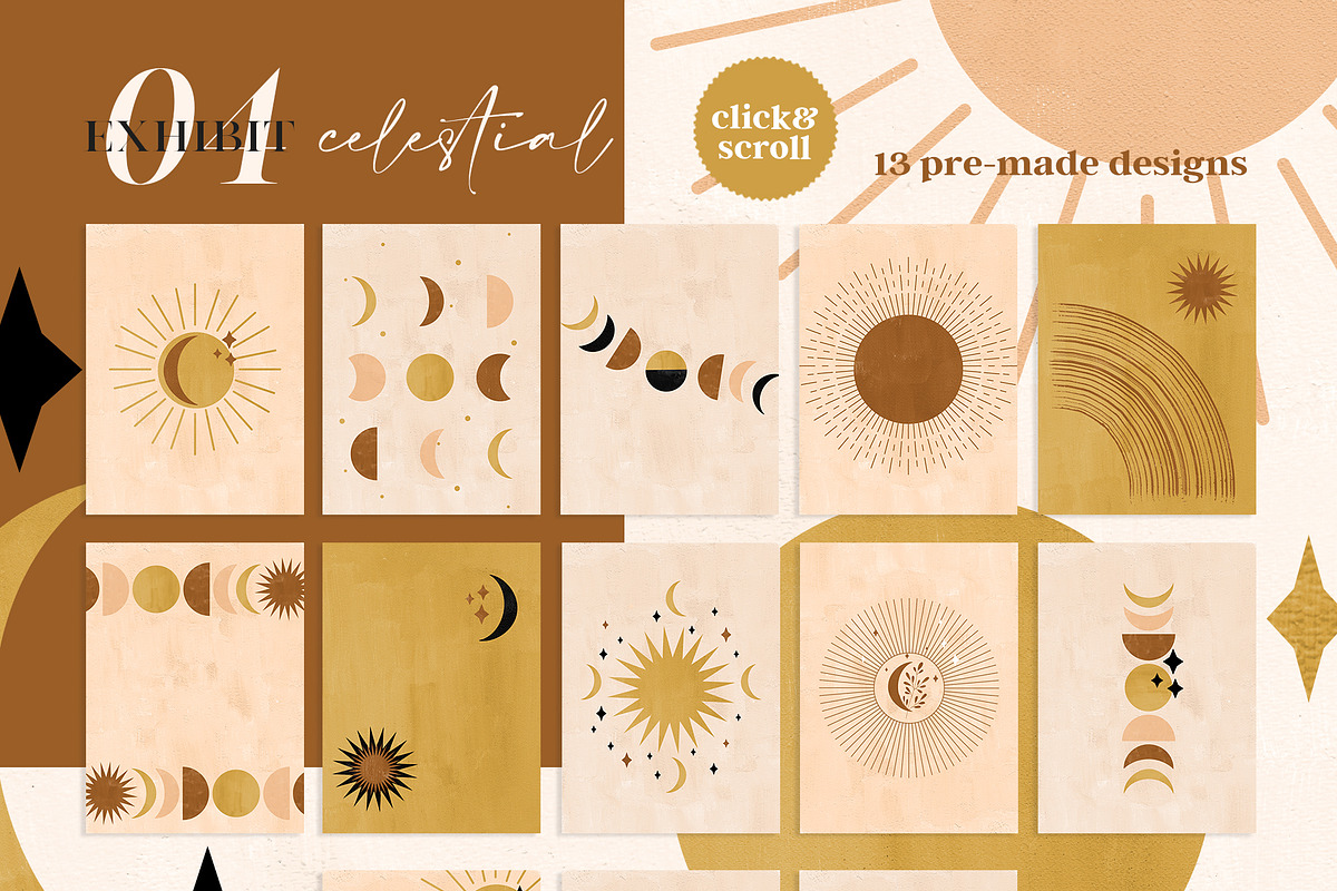 Poster Bundle Mystical Women Modern, a Decorative Illustration by Kaya Fonts (Photo 7 of 23)