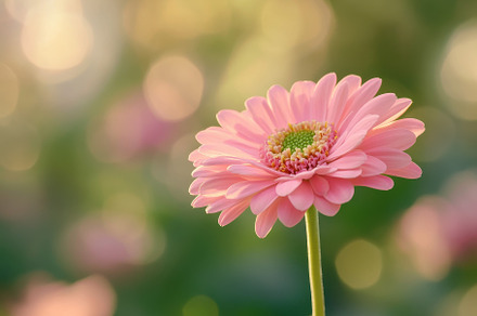 Blossoming pink flower stands out ag, a Photo by Iftikhar Alam