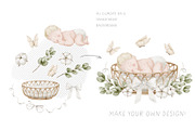 Eco Baby Shower Watercolor clipart, an Illustration by Alisles (Thumbnail 10 of 15)