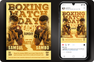 Boxing Sport Flyer Template