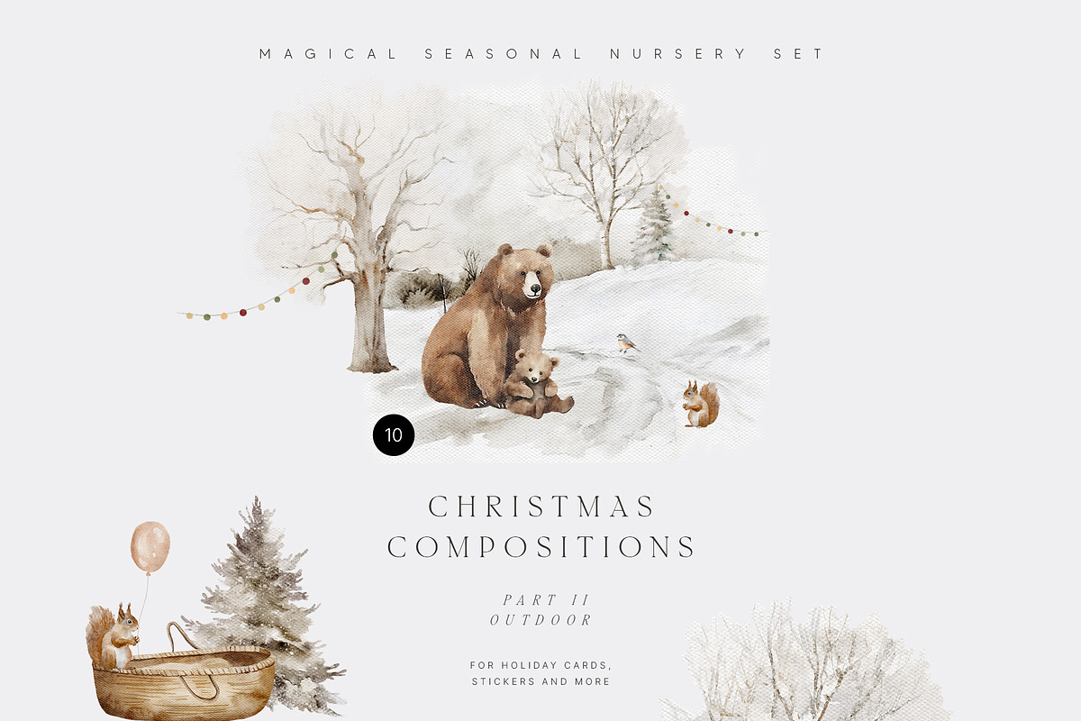 MY FIRST CHRISTMAS Watercolor Set, a Decorative Illustration by Muse Artist (Photo 13 of 25)