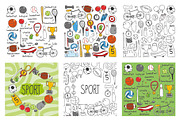 Sports doodle bundle., a Pattern Graphic by altanaka (Thumbnail 2 of 4)