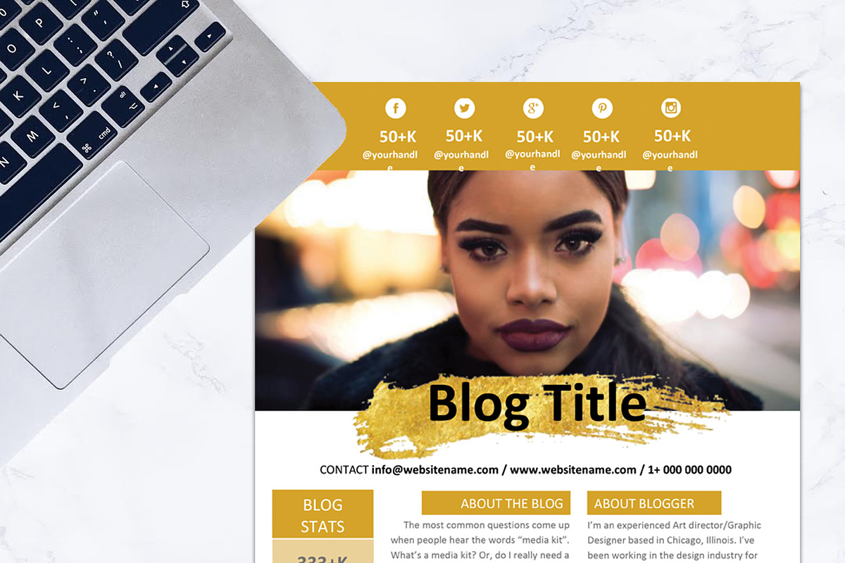 Gold Splash Media Kit - 2, a Presentation Template by Graphic Template Co (Photo 3 of 3)