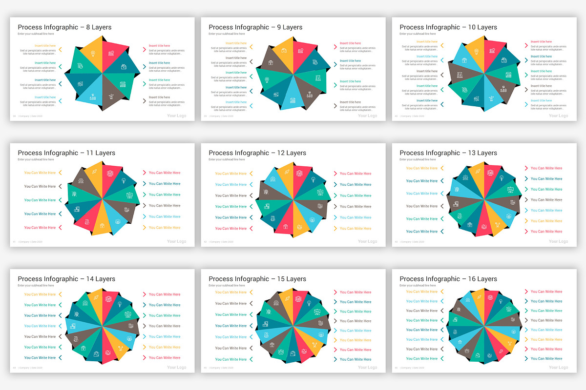 Process Google Slides Infographics, a Presentation Template by SlideOne