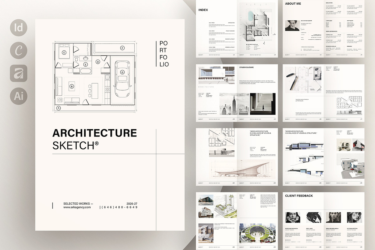 Architecture Portfolio Template, a Brochure Template by ArtisanaAura (Photo 1 of 21)