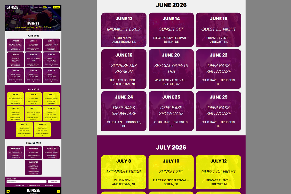 DJ & Music Producer Website Template preview 5