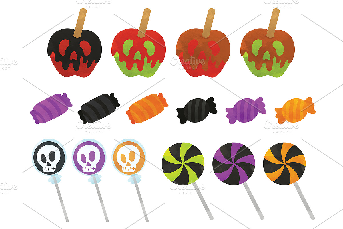 Halloween Treats Clipart, a Food Illustration by SugarPickle Clip Art (Photo 2 of 4)