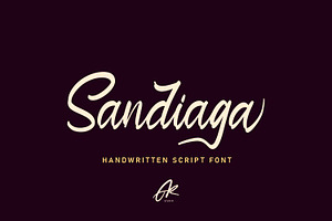 Sandiaga - Modern Script Font