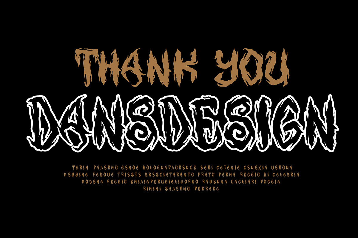 Rungkad Gothic Metal Font, a Blackletter Font by dansdesign (Photo 12 of 12)