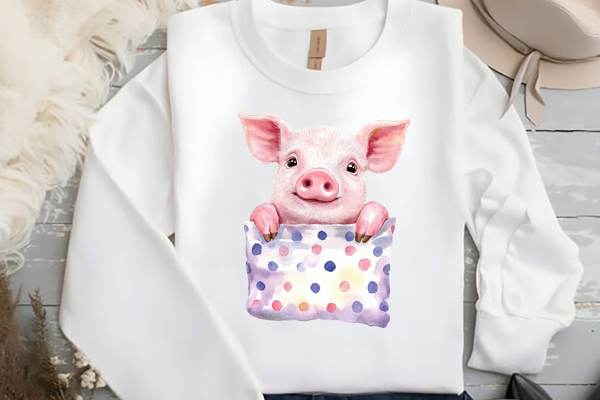 Peeking Cute Animals Pocket Clipart, an Illustration by DreamCafeArt (Photo 5 of 5)