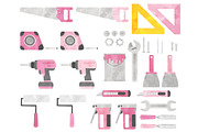 Pink Tools Clipart Bundle, DIY Tools, an Object Illustration by SugarPickle Clip Art (Thumbnail 2 of 3)