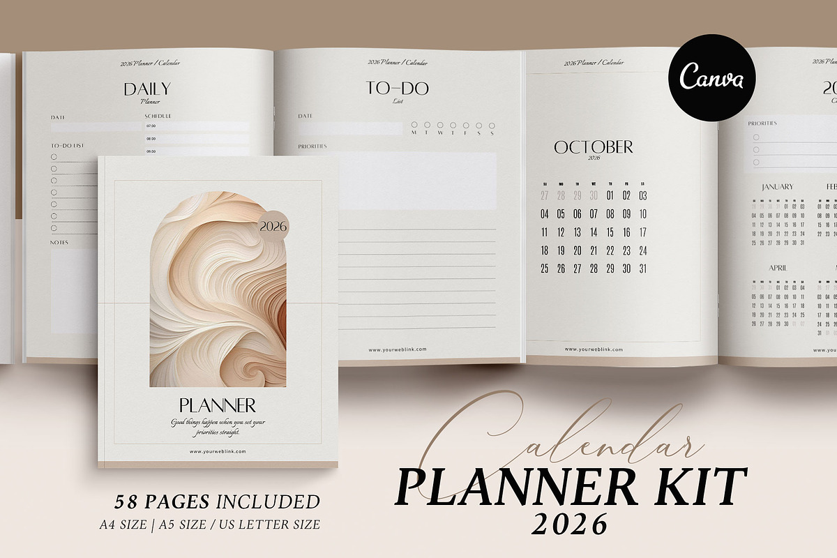 2026 Canva Planner & Calendar kit v2