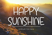 Happy Sunshine is a handwritten font, a Handwritten Font by Brown Cupple (Thumbnail 1 of 6)