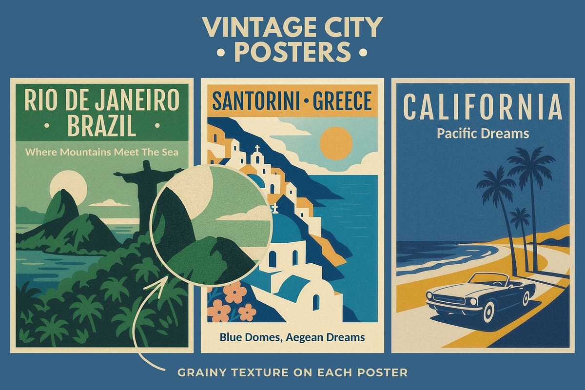 30 Travel City Prints, a Background Graphic by NassyArt (Photo 5 of 14)