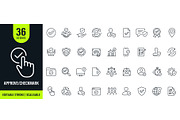 Approve & Checkmark Stroke Icons, an Outline Icon by Master Design (Thumbnail 2 of 2)