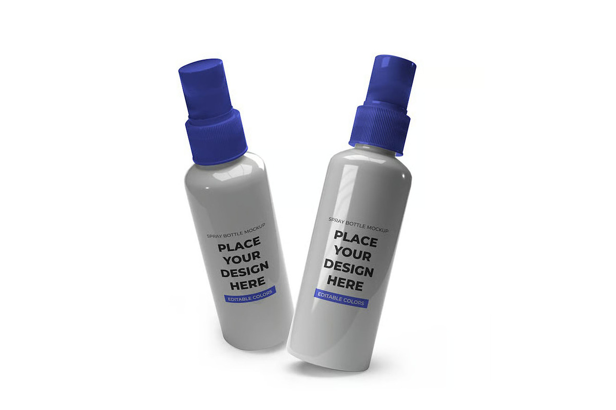 Pump Spray Bottle Mockup Template, a Packaging Mockup by DesignRushMarket (Photo 7 of 11)