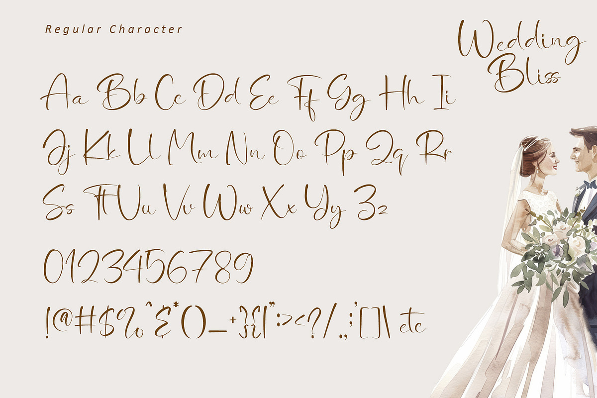 Wedding Bliss - Romantic Handwritten, a Handwritten Font by Letterara (Photo 9 of 12)