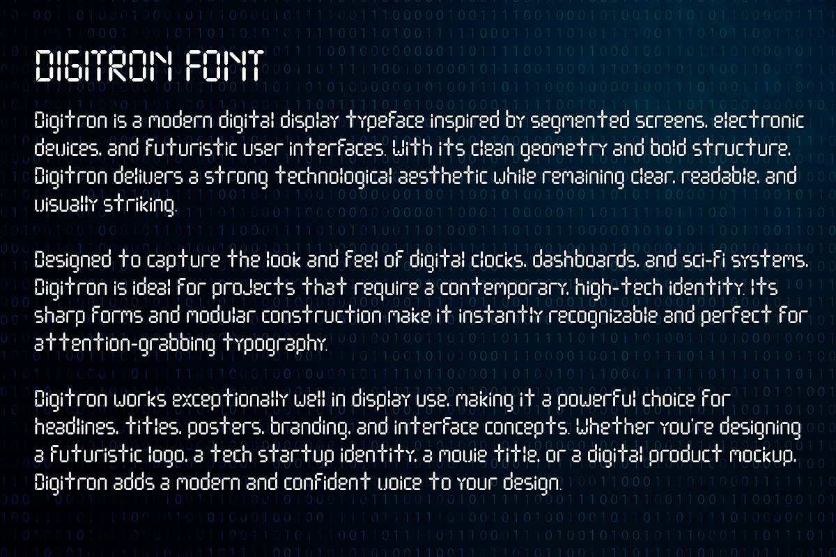 Digitron Font, a Sans Serif Font by OWPictures (Photo 6 of 8)