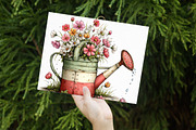 Watercolor Watering Can Clipart, an Illustration by Libby Wishes (Thumbnail 7 of 7)
