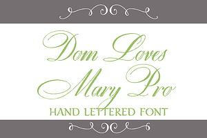 Sale-Dom Loves Mary Pro Font