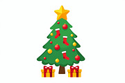 Cute Cartoon Xmas Trees, an Illustration by balal (Thumbnail 11 of 11)