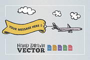 Airplane Banner Message Sketch, an Object Graphic by cvcreative (Thumbnail 1 of 2)