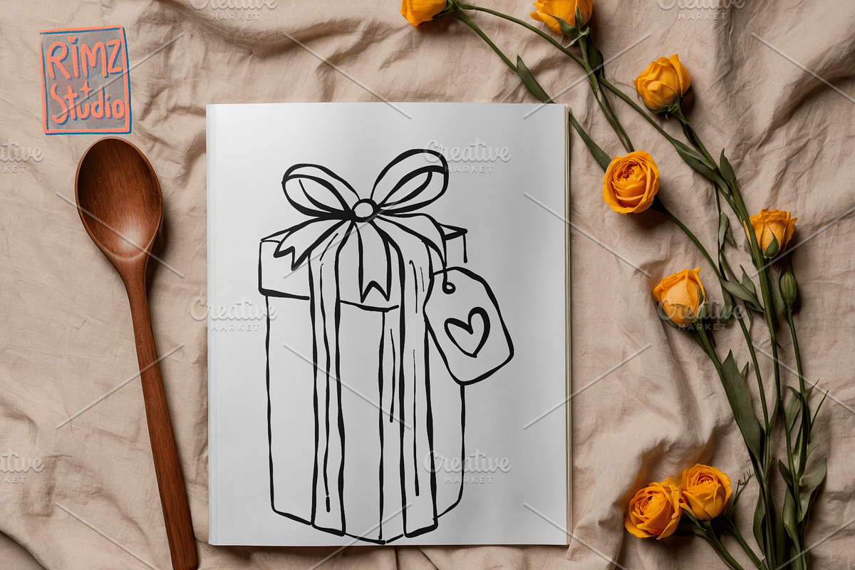 Hand-Drawn Christmas GIFT BOX SVG, an Object Illustration by RimzStudio (Photo 5 of 8)