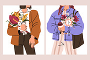 Women with flower bouquets cards set, a Person Illustration by Good Studio (Thumbnail 2 of 6)