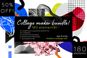 Collage me! Abstract modern bundle